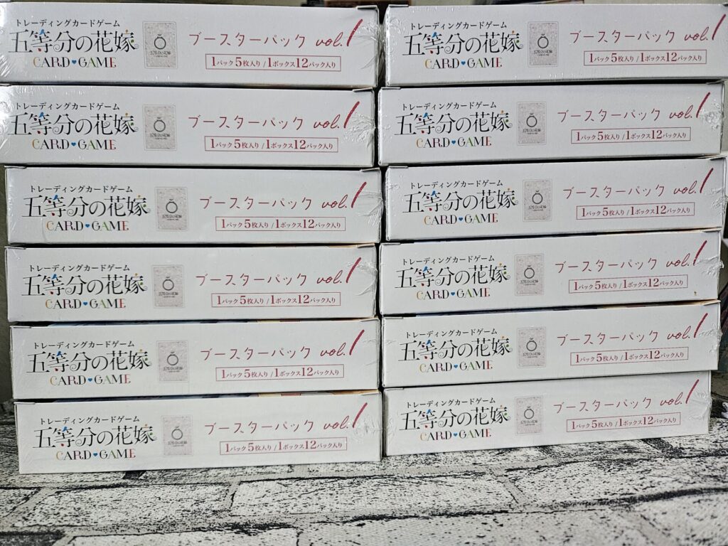 五等分の花嫁】ブースターパック vol.1を1カートン/12ボックス開封