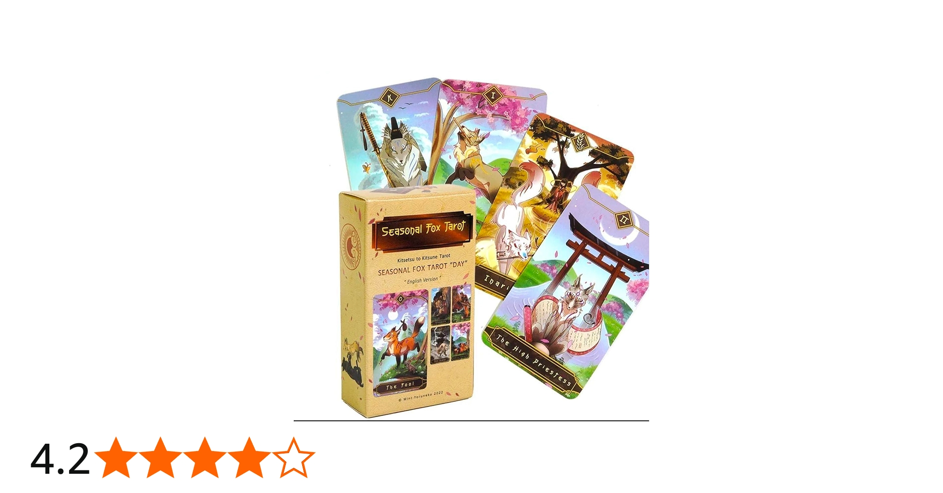Amazon.co.jp: キツネタロットカード78枚セット、ポケットサイズ、季節