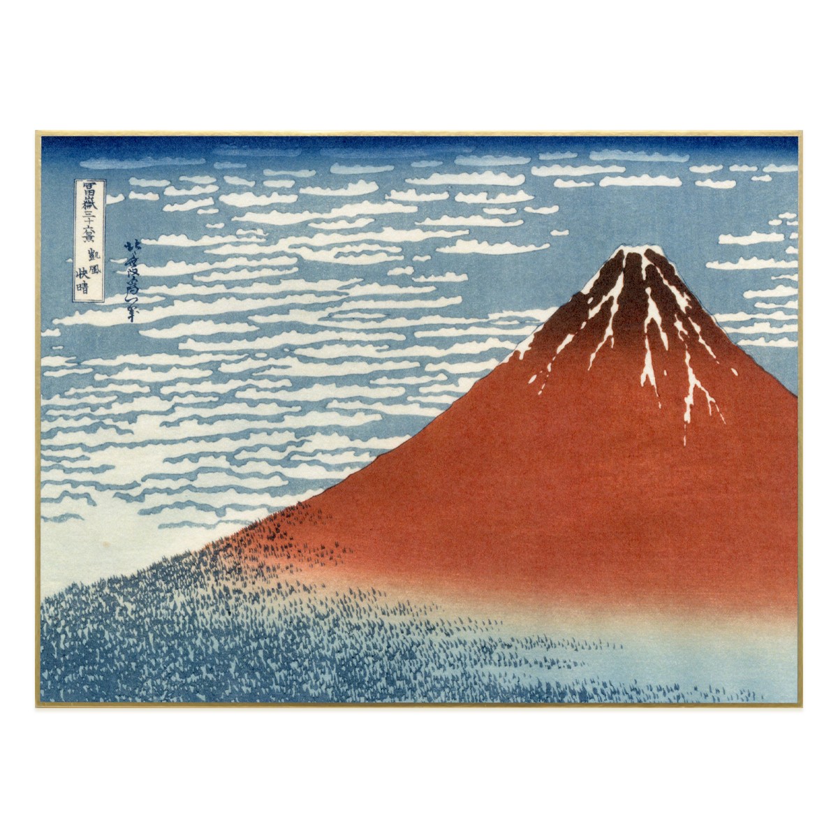 色紙『MEU-12 浮世絵中色紙 葛飾北斎 冨嶽三十六景 凱風快晴』｜【公式