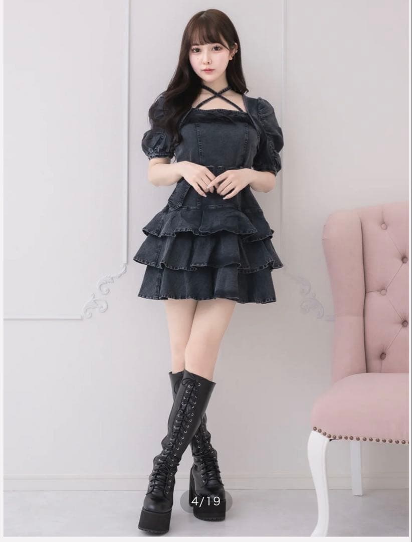 pium ピウム ティアードフリルミニワンピース ティアードフリルミニワンピース – pium