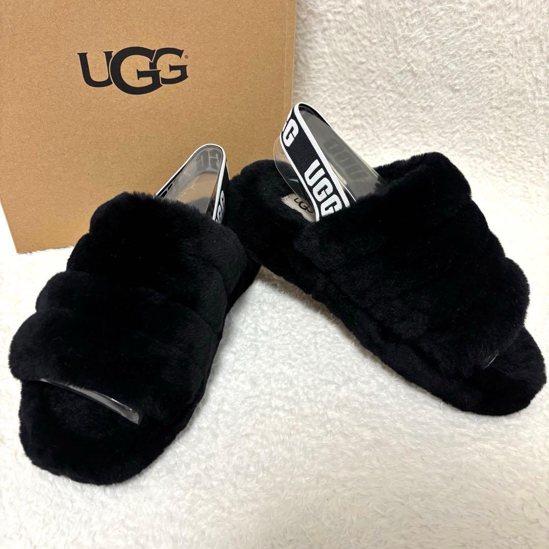未使用品 UGG W FLUFF YEAH SLIDE ファーサンダル 23cm UGG（アグ） ファーサンダル レディース UGG W FLUFF YEAH SLIDE