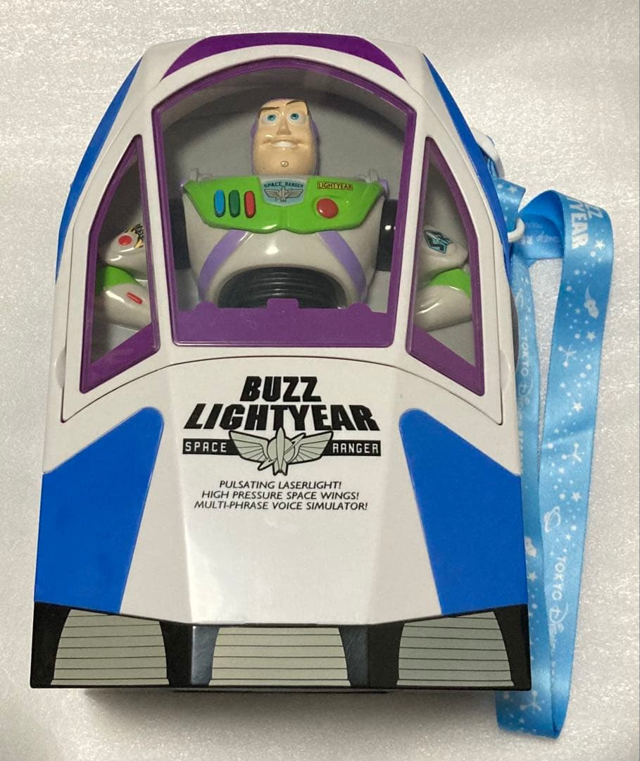 バズ・ライトイヤー スペースシップ型ポップコーンバケット 新品未使用品 タグ付き バズ・ライトイヤー ポップコーンバケットストラップ付き - メルカリ