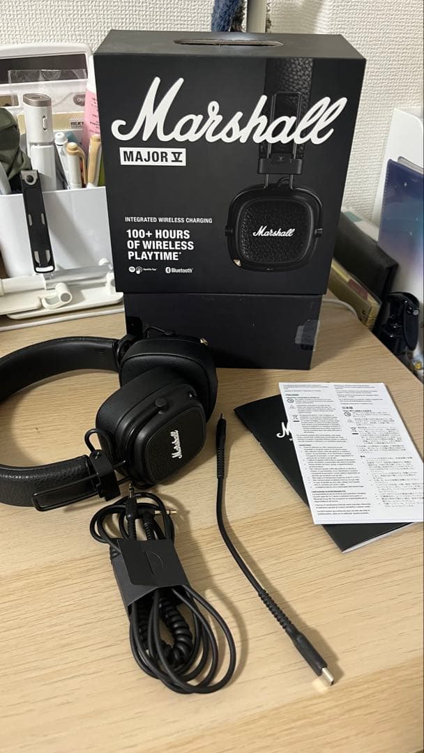 Marshall Major V ブラックワイヤレスヘッドホン Marshall/マーシャル】MAJOR V ワイヤレスヘッドホン – BASIC AND