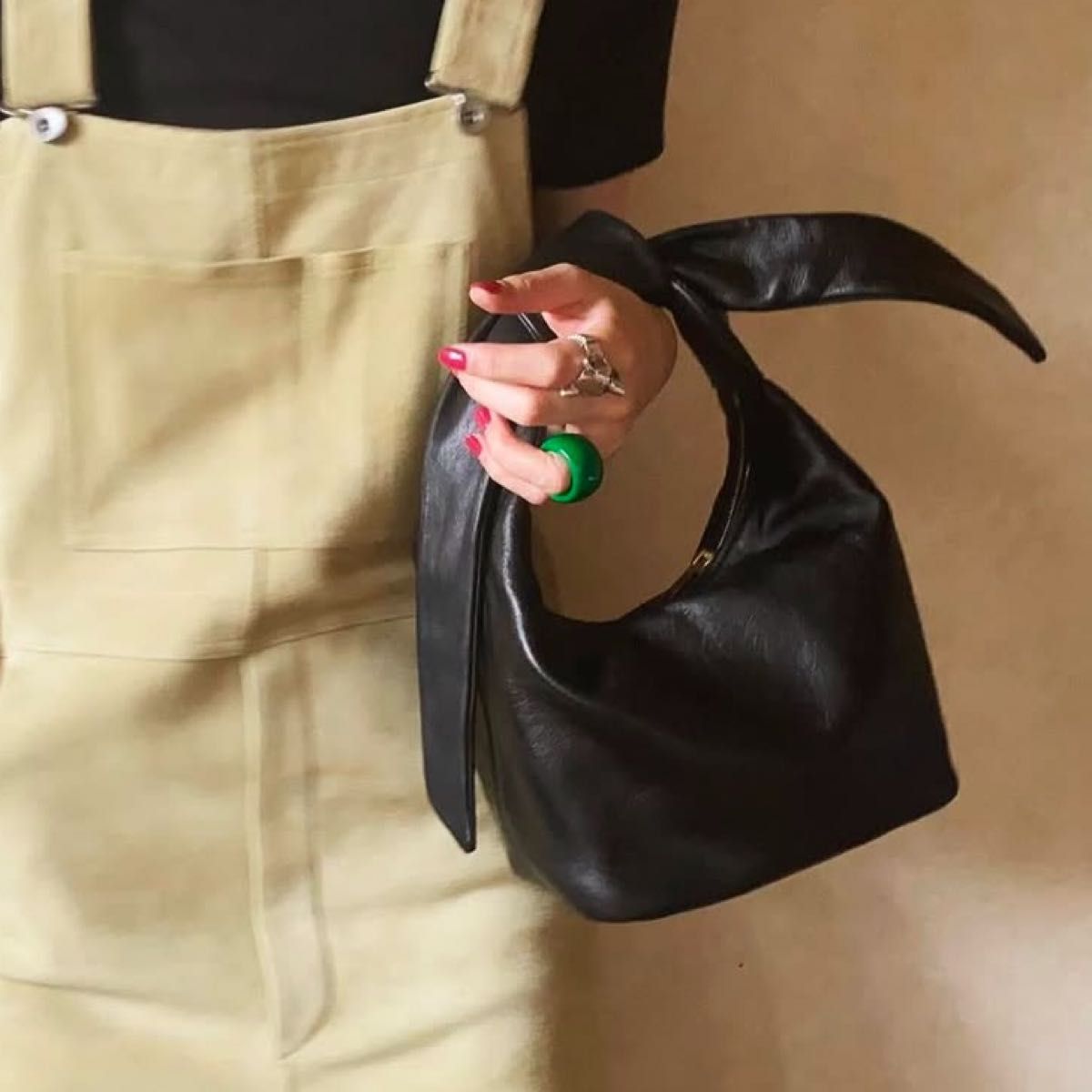 ch iii chiiiibag ストリングバッグ 黒 鹿革｜Yahoo!フリマ（旧PayPay