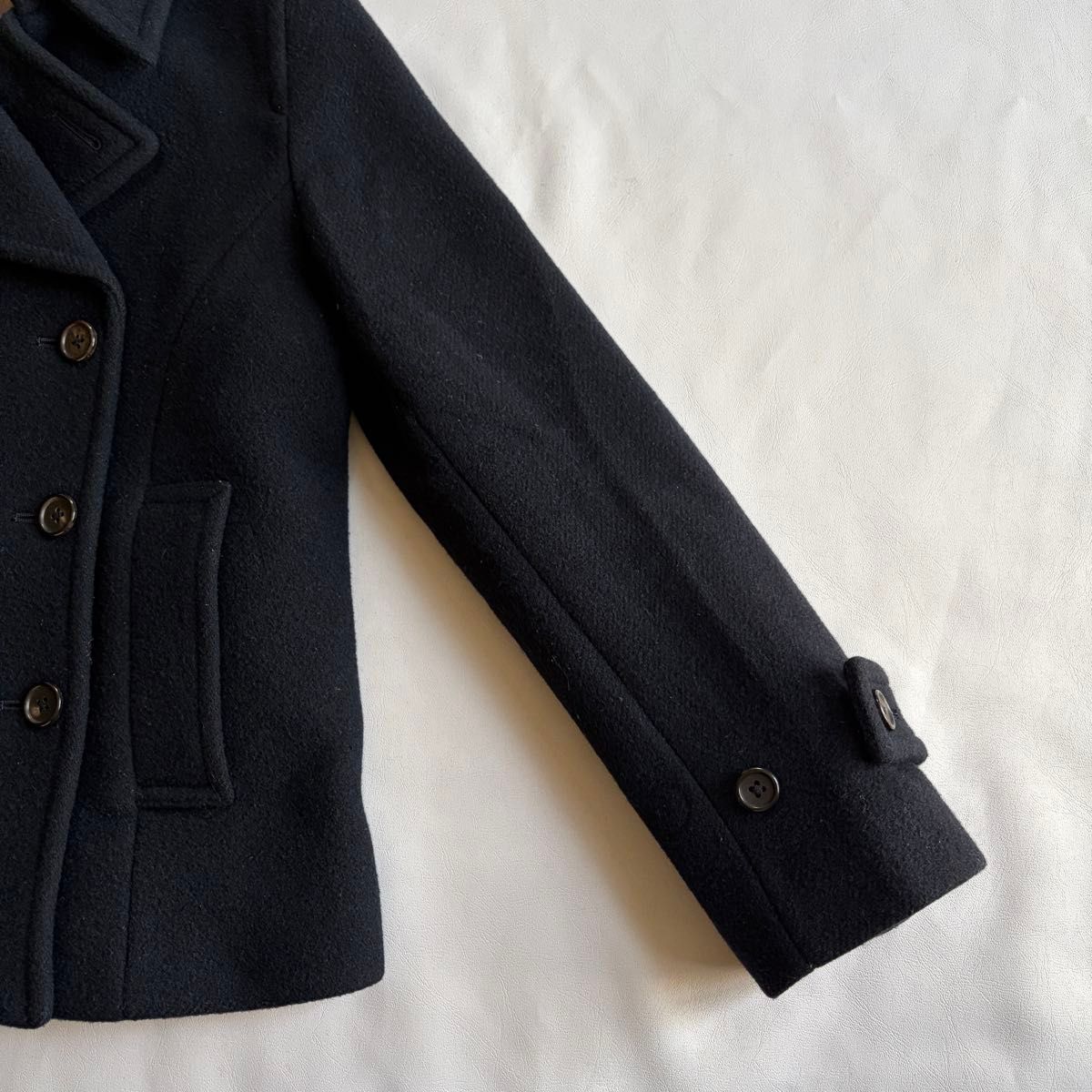 マーガレットハウエル】ピーコート カシミヤ ウール ダブル ネイビー